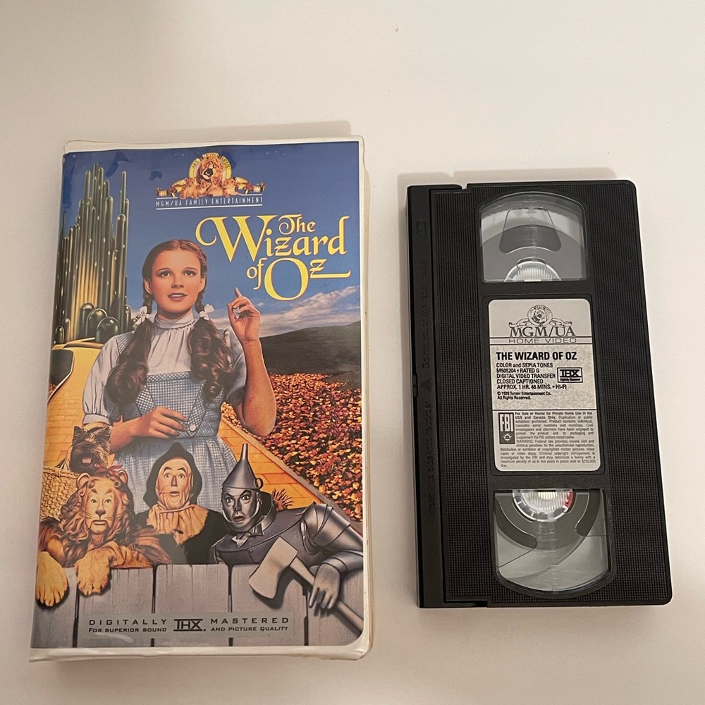 Wizard of Oz VHS Tape, MGM